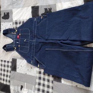 Men's Dickies bib overalls 36x32 blue denim jeans nwot